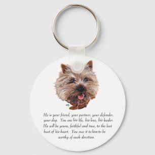Keepsaké Cairn Terrier - Male Nyckelring