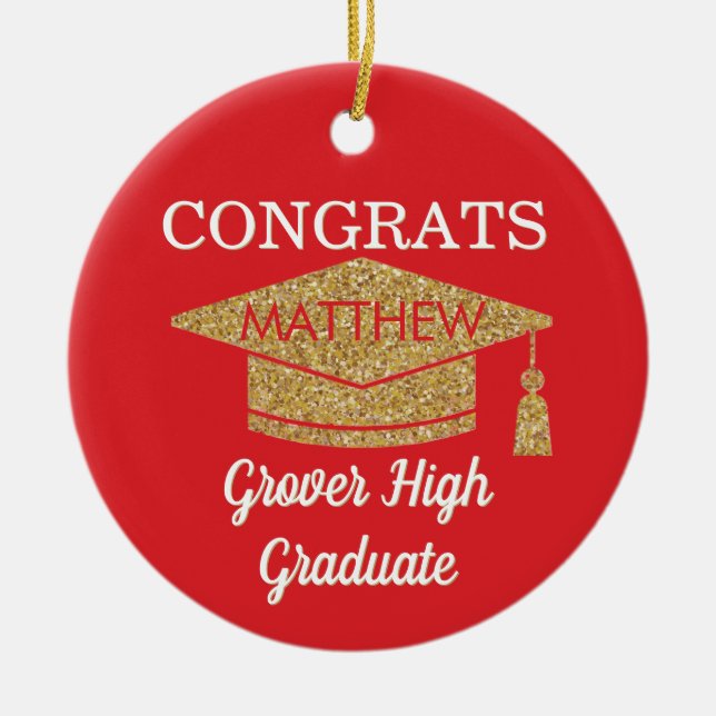 Keepsake! Congrats Any Graduate Ceramic Ornament (Framsidan)