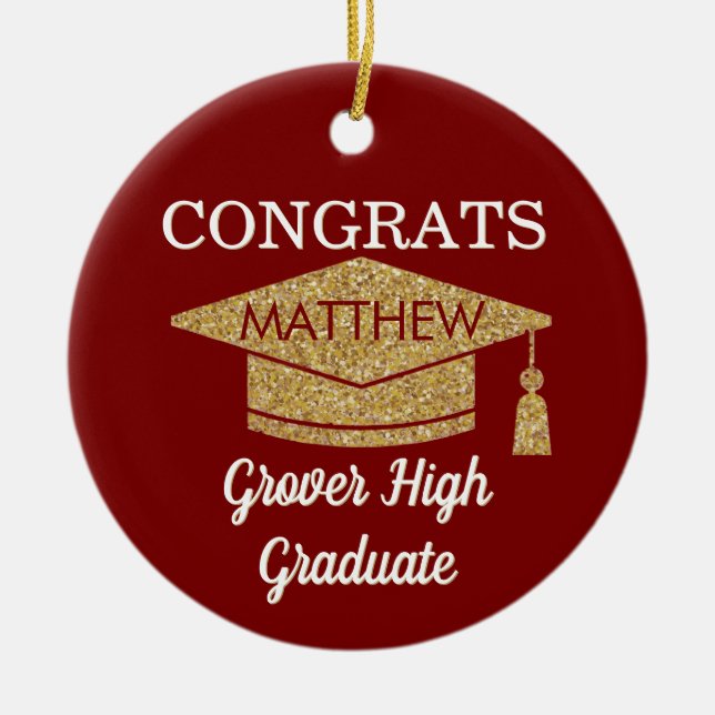 Keepsake! Congrats Any Graduate Ceramic Ornament (Framsidan)