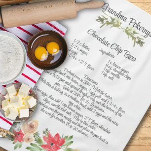 Keepsaké Family Recipe Personlig Gift Kökshandduk