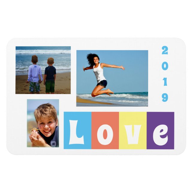 Keepsaké Family Vacation Photo Magnet (Horisontell)