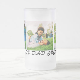 Keepsaké Gift med den bästa Pappa någonsin 3-fotof Frostat Ölglas