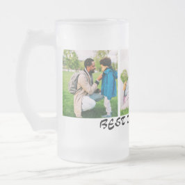 Keepsaké Gift med den bästa Pappa någonsin 3-fotof Frostat Ölglas