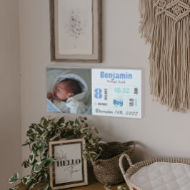 Keepsaké i familjen Photo Birth Announcement Canvastryck