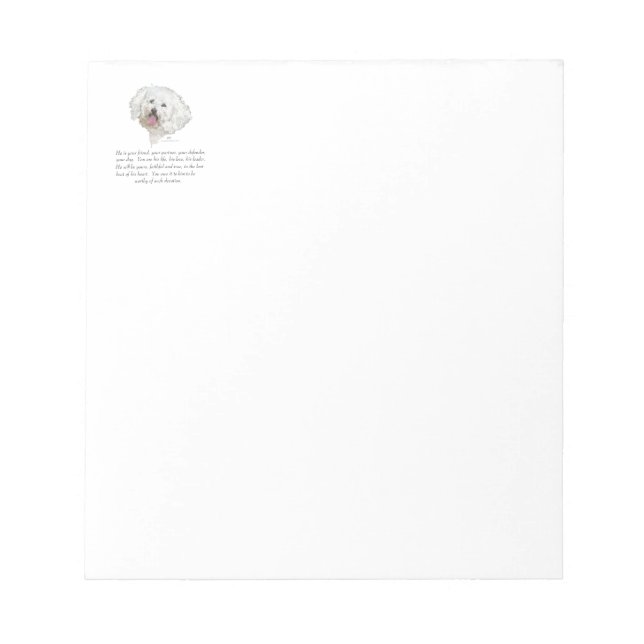 Keepsaké, Male Hund Anteckningsblock (Framsida)