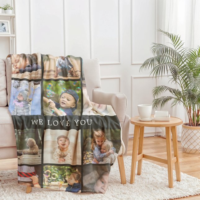 Keepsaké Mamma Grandma Photo Collage Mors dag Sm Fleecefilt (Keepsake Mom Grandma Photo Collage Mothers Day Sm Fleece Blanket)