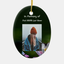 Keepsaké Memorial Dragonfly Lotus Flower Julgransprydnad Keramik