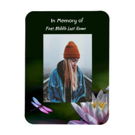 Keepsaké Memorial Dragonfly Lotus Flower Magnet
