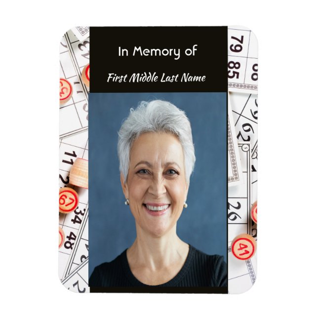 Keepsaké Memory Photo Prayer Bingo Game Magnet (Vertikal)