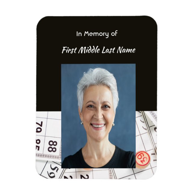 Keepsaké Memory Photo Prayer Bingo Game Magnet (Vertikal)