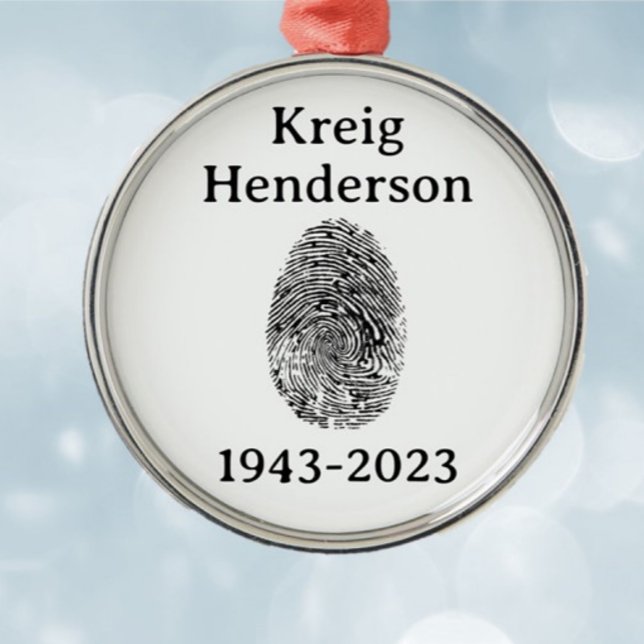 Keepsaké! Ornament för fingeravtrycksmemorandumet (Skapare uppladdad)