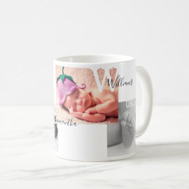 Keepsaké Photo Collage Birth Notice Kaffemugg