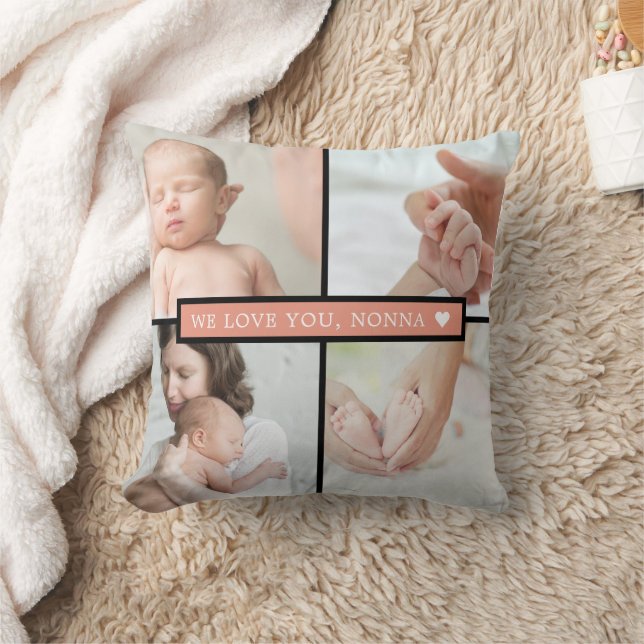 Keepsaké Photo Collage Personlig Sång Kudde (Filt)