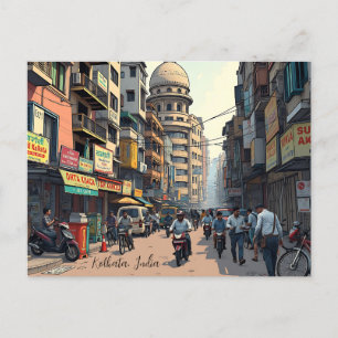 Keepsaké Souvenir för centrala Kolkata, Indien Vykort