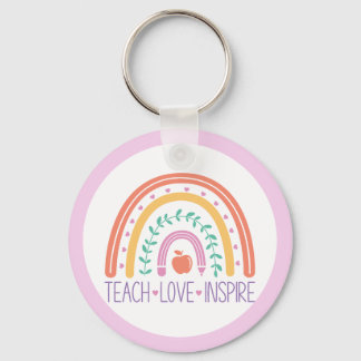 Keepsaké Teach Kärlek Inspire Rainbow Keychain Nyckelring