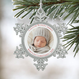Keepsaki Baby Första jul Snowflake Ornament