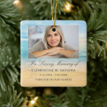 KeepVEY Remfamement Beach Photo Julgransprydnad Keramik<br><div class="desc">Kultema med din favoritfotoornament. Skript och modern typografi används. På baksidan finns bön som kan anpassas för att täcka över strandbakgrund.</div>
