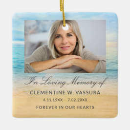 KeepVEY Remfamement Beach Photo Julgransprydnad Keramik