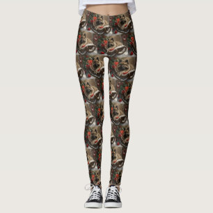 keerhond Hund julafton Leggings