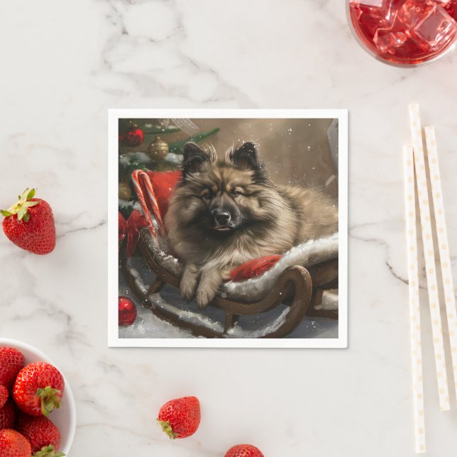 keerhond Hund julafton Pappersservett (Insitu)