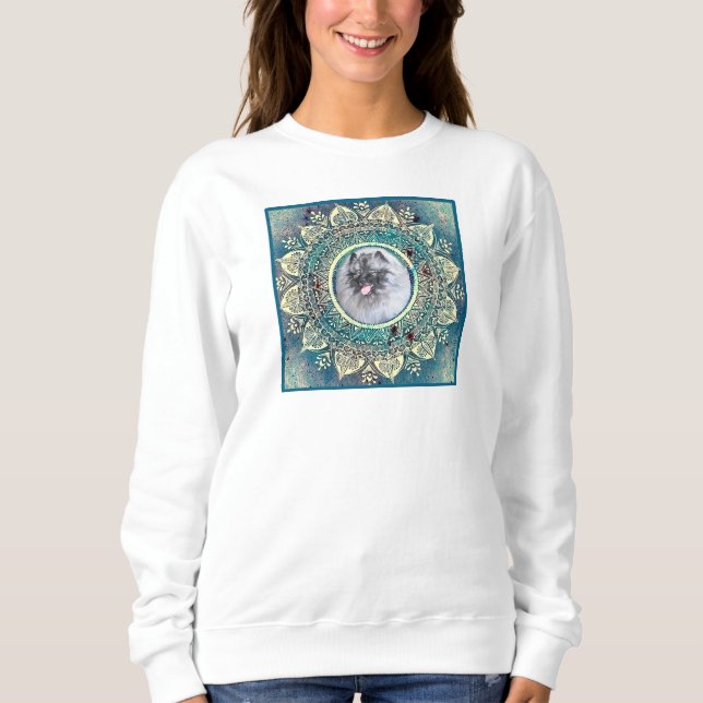 Kees on bluegreen mandala sweatshirt t shirt (Framsida)
