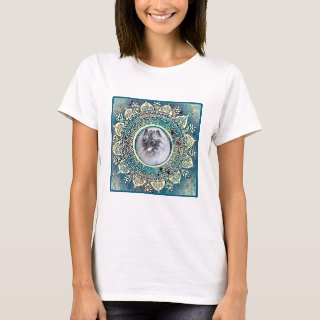 Kees on bluegreen mandala T shirt (Framsida)