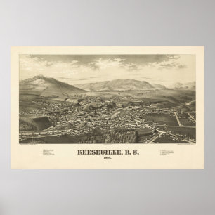 Keeseville NY 1887 Skriv ut Poster
