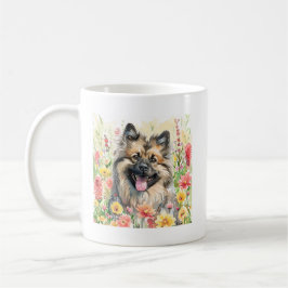 Keeshond Akvarellmugg Kaffemugg