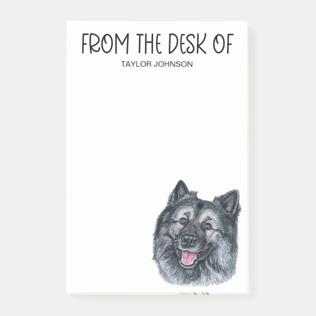 Keeshond Älskare Post-it Notes Block (Framsida)