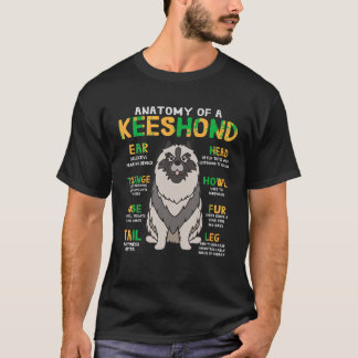 Keeshond Anatomy Rolig hund Morsa Pappa Gift T Shi Shirt