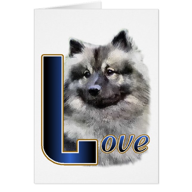 Keeshond Art Gifts Hälsningskort (Framsidan)