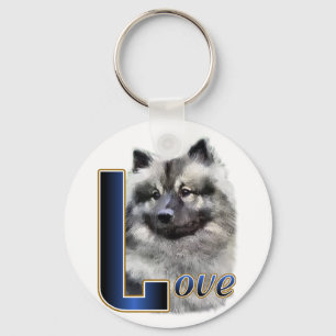 Keeshond Art Gifts Nyckelring