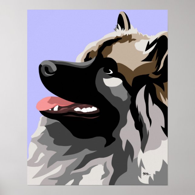 Keeshond Art Poster (Framsidan)