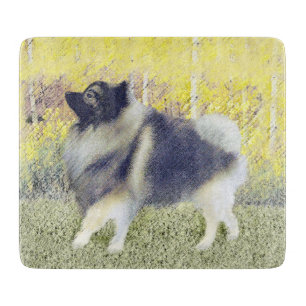 Keeshond Aspen-målning - Cute Original Hund Art
