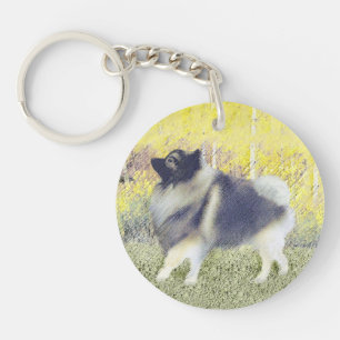Keeshond Aspen-målning - Cute Original Hund Art