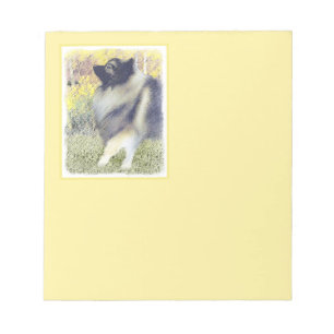 Keeshond Aspen-målning - Cute Original Hund Art Anteckningsblock