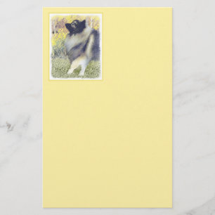 Keeshond Aspen-målning - Cute Original Hund Art Brevpapper