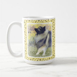 Keeshond Aspen-målning - Cute Original Hund Art Kaffemugg