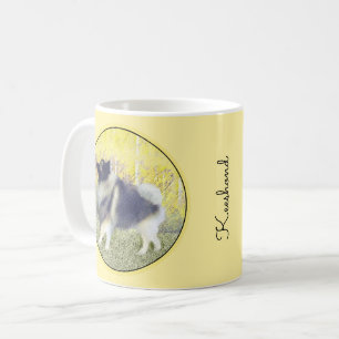 Keeshond Aspen-målning - Cute Original Hund Art Kaffemugg