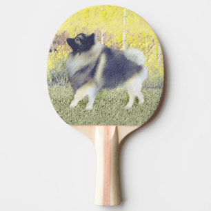 Keeshond Aspen-målning - Cute Original Hund Art Pingisracket