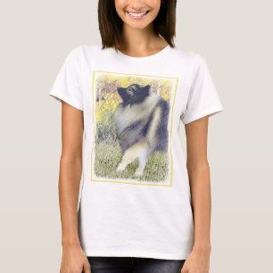 Keeshond Aspen-målning - Cute Original Hund Art Tee Shirt