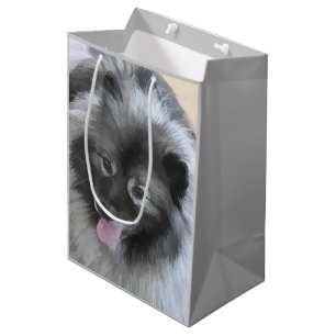 Keeshond Bailey Painting - Cute Original Hund Art