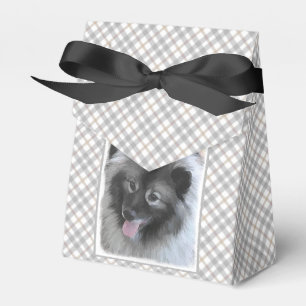 Keeshond Bailey Painting - Cute Original Hund Art Presentaskar