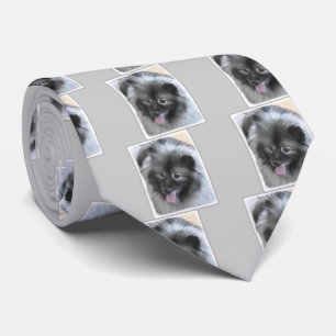 Keeshond Bailey Painting - Cute Original Hund Art Slips