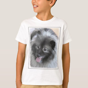 Keeshond Bailey Painting - Cute Original Hund Art T Shirt