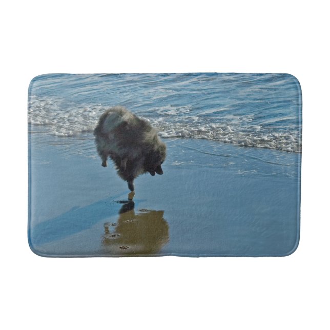 Keeshond Ballet Photograph - Cute Original Hund Ar Badrumsmatta (Framsidan)