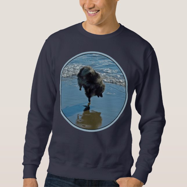 Keeshond Ballet Photograph - Cute Original Hund Ar Lång Ärmad Tröja (Framsida)
