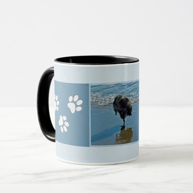 Keeshond Ballet Photograph - Cute Original Hund Ar Mugg (Framsida vänster)