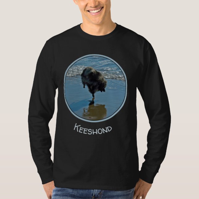 Keeshond Ballet Photograph - Cute Original Hund Ar T Shirt (Framsida)