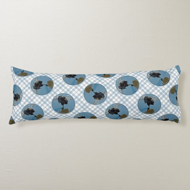 Keeshond Ballet Photograph Cute Original Hund Art Kroppskudde (Framsidan)